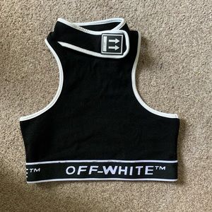 Off-white crop top.